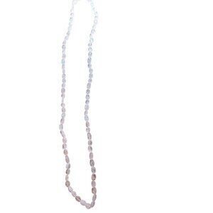 Pink Stone Beads Natural Quartz Tanzanite Glass 16” Long